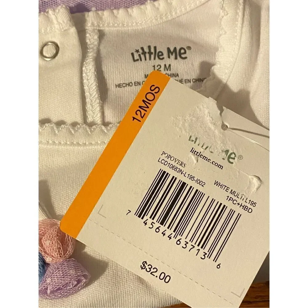Little Me Baby Girls 12 Months Multi Tier Popover and Matching Headband